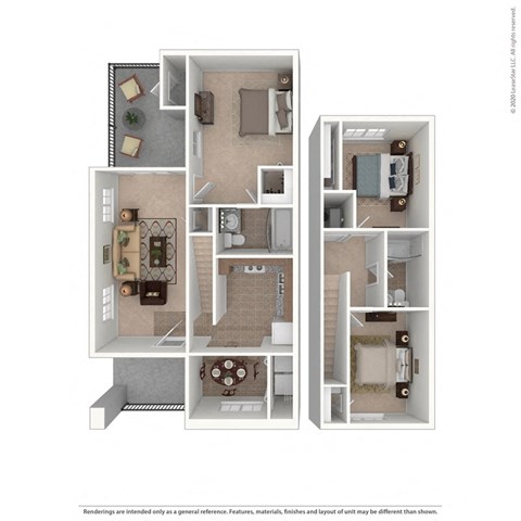 a 2 bedroom floor plan  villas at spring creek